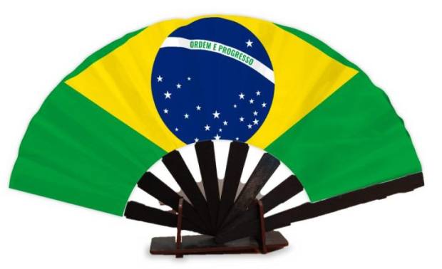 Abanico Bandera de Brasil