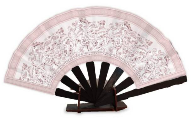 Abanico Guarda barroca rosa viejo